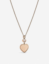Chopard x 007 Happy Hearts Golden Hearts 18ct rose-gold and 0.05ct white-diamond pendant necklace