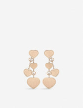 Chopard x 007 Happy Hearts Golden Hearts 18ct rose-gold and 0.20ct diamond earrings