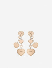 Chopard x 007 Happy Hearts Golden Hearts 18ct rose-gold and 0.20ct diamond earrings