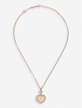 Chopard x 007 Happy Hearts Golden Hearts 18ct rose-gold and 0.24ct white-diamond pendant necklace