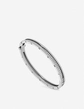 B.zero1 18ct white-gold and diamond pavé bracelet