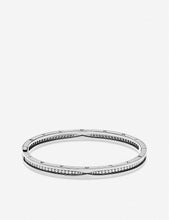 B.zero1 18ct white-gold and diamond pavé bracelet