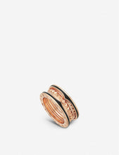 B.zero1 18ct rose-gold and ceramic ring