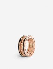 B.zero1 18ct rose-gold and ceramic ring