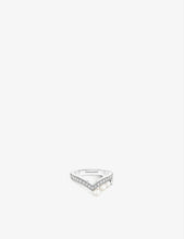 Josphine Aigrette 18ct white-gold and pearl ring