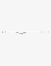 Joséphine Aigrette 18ct white gold, diamond and pearl bracelet