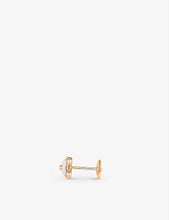 Jeux de Liens 18ct rose-gold, 0.005ct diamond and mother-of-pearl single earring