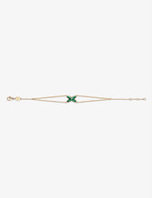 Jeux de Liens 18ct rose-gold, diamond and malachite bracelet