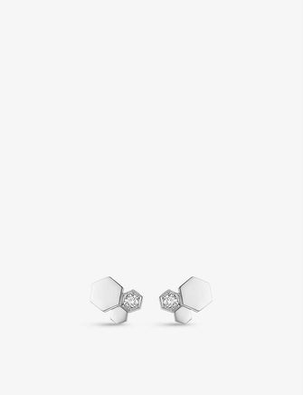 Bee My Love 18ct white-gold and diamond earrings