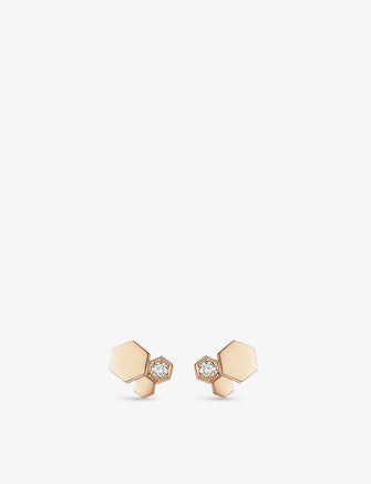 Bee My Love 18ct rose-gold and diamond earrings