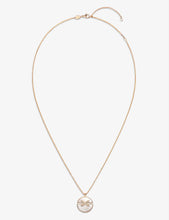 Jeux de Liens Harmony 18ct rose-gold, 0.09ct diamond and mother-of-pearl pendant necklace