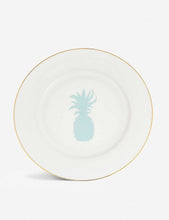 Pineapple-print fine bone china side plate 21cm