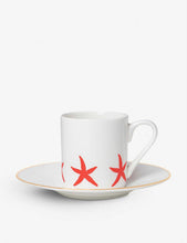 Starfish fine bone china espresso cup and saucer set