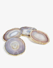 Lumino gold-plated smoke agate coasters