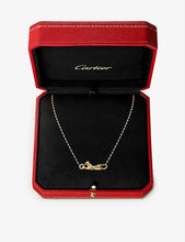 Panthère de Cartier 18ct yellow-gold, diamond, tsavorite garnet and black lacquer necklace