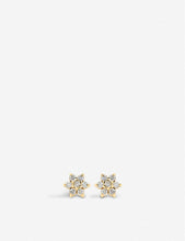 Zoë Chicco 14ct yellow-gold and diamond flower earrings