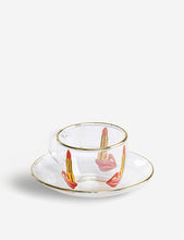 Seletti wears TOILETPAPER Tongue printed glass coffee set