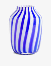 Juice High striped glass vase 28cm