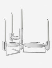 Tunes stainless-steel candleholder centrepiece 32cm x 22cm