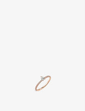 Étincelle de Cartier 18ct rose-gold and 0.26ct brilliant- and pear-cut diamond ring