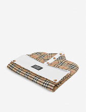 Iggy logo-print checked cotton baby nest 9 months