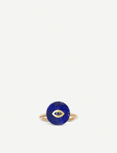 Noush 14ct gold and lapis lazuli evil eye ring