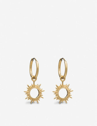 Eternal Sun 22ct gold-plated sterling silver earrings