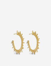 Electric Goddess 22ct gold-plated sterling silver hoop earrings