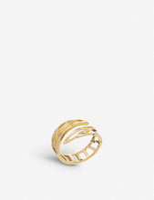 Wings of Freedom 22ct yellow gold-plated vermeil sterling silver ring