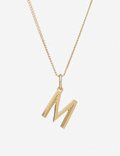 Art Deco M Initial yellow gold-plated sterling-silver necklace