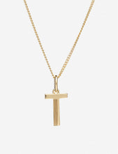 Art Deco T Initial 22ct yellow gold-plated sterling-silver necklace