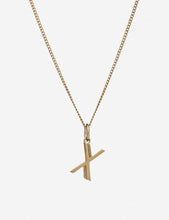 Art Deco X Initial 22ct yellow gold-plated sterling-silver necklace