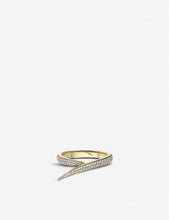 Interlocking 18ct yellow-gold and diamond ring