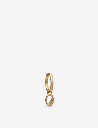 O initial 22ct yellow gold-plated sterling-silver hoop earring