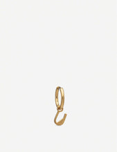 U initial 22ct yellow gold-plated sterling-silver hoop earring