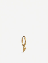 V initial 22ct yellow gold-plated sterling-silver hoop earring