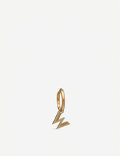 W initial 22ct gold-plated vermeil sterling silver hoop