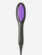 Heated hair straightening brush