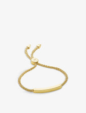 Linear 18ct yellow gold-plated vermeil sterling-silver friendship bracelet