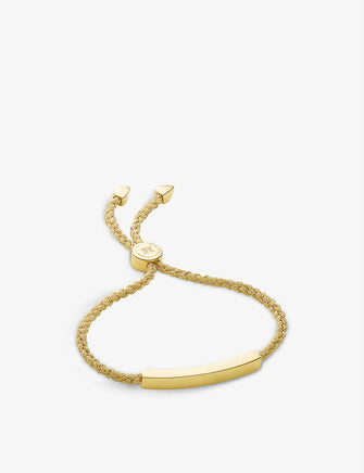 Linear 18ct yellow gold-plated vermeil sterling-silver friendship bracelet