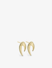 Talon mini yellow gold-plated vermeil silver earrings