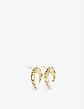 Talon mini yellow gold-plated vermeil silver earrings