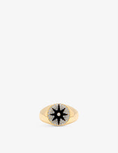 Colette Galaxia 18ct yellow-gold, jasper and diamond ring