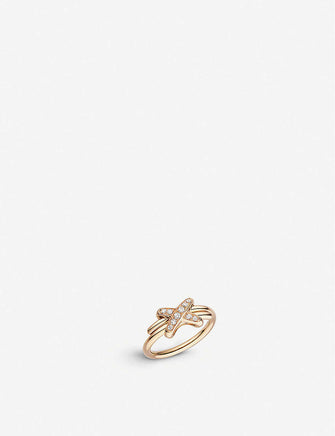 Jeux de Liens 18ct rose-gold and diamond ring