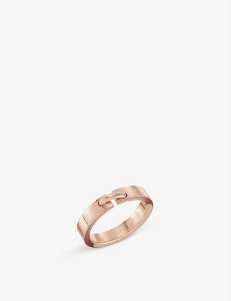 Liens Évidence 18ct rose-gold wedding band