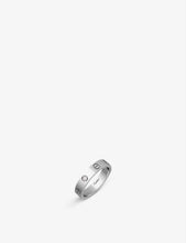 Mini LOVE 18ct white gold and diamond wedding band