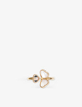 Happy Hearts Wings 18ct rose-gold, mother-of-pearl and diamond ring