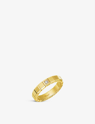 Ice Cube Pure 18-carat yellow-gold and diamond ring