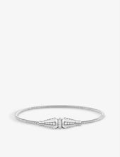 Jack de Boucheron single 18ct white-gold and 1.04ct round diamond bracelet