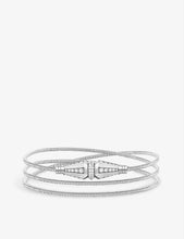 Jack de Boucheron triple 18ct white-gold and 1.04ct round diamond bracelet